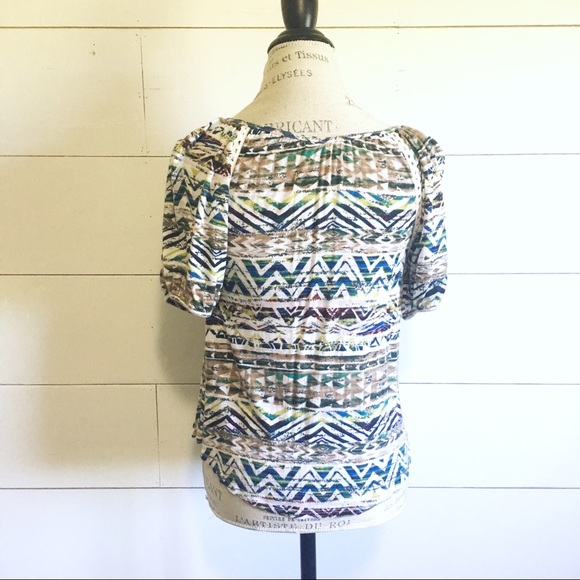 NWOT “Day Off” geometric print tassel top - Picture 2 of 4